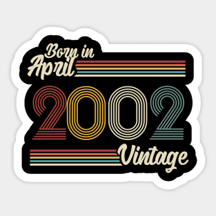 Vintage Born In April 2002 Sticker